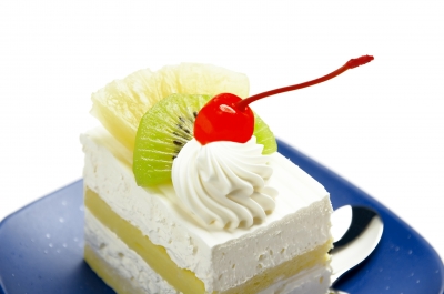 Käsekuchen als Nachtisch
